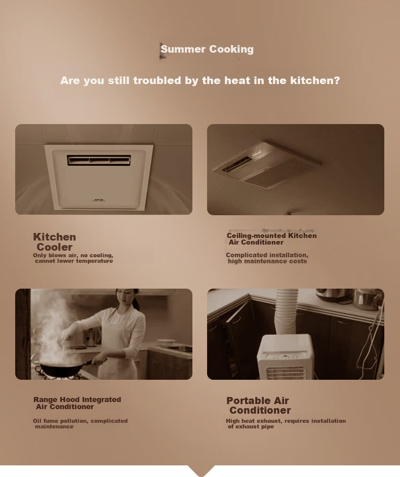 Bailang Kitchen Air Cooler Single Cold Integrated Portable Air Conditioner Ductless No Installation No Outdoor Unit Floor Standing Kitchen Air Conditioner for Home Living Room Balcony 7