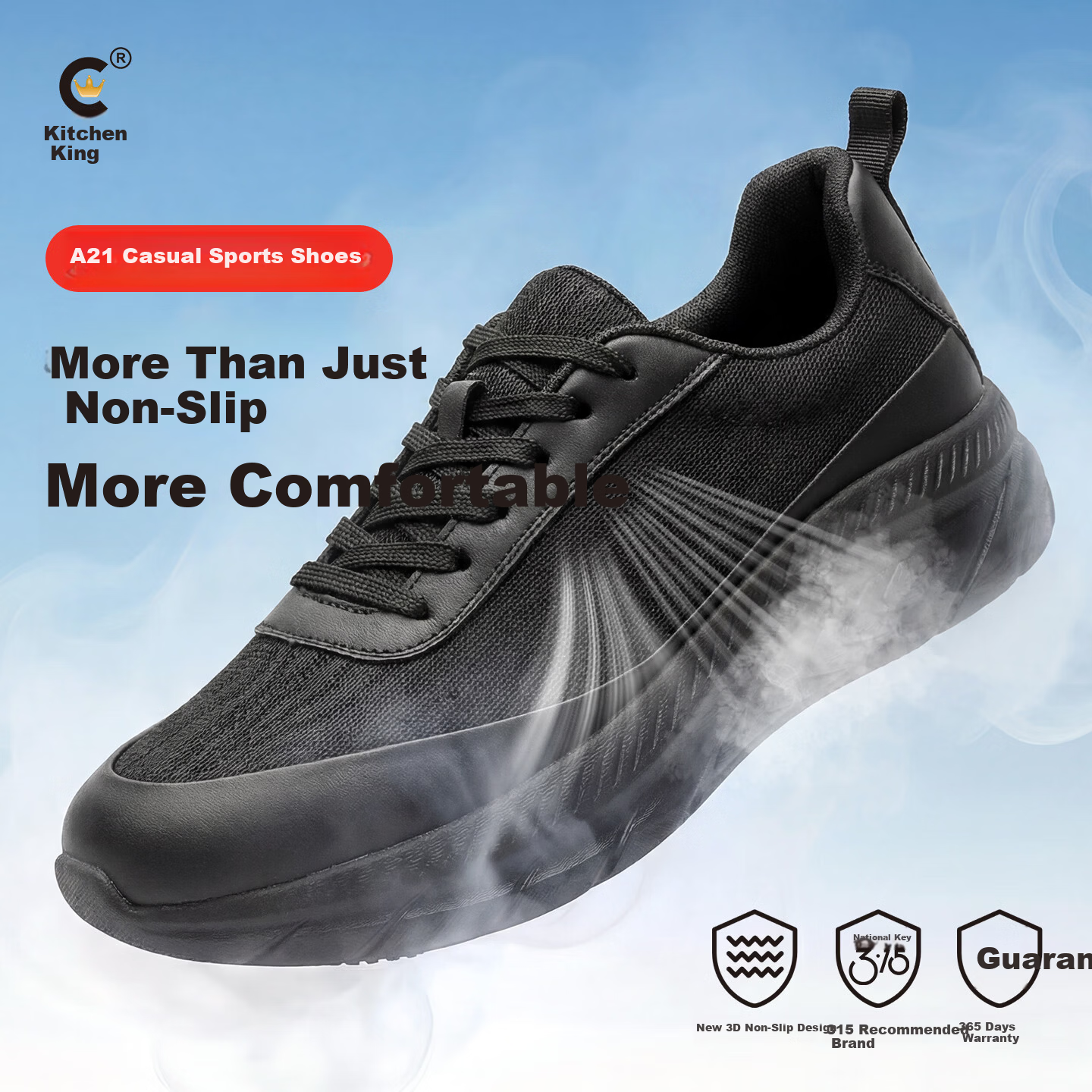 Chef King Yufeng Anti-Oil Non-Slip Breathable Work Kitchen Casual Shoes Men Thick Sole Comfortable New A21 42