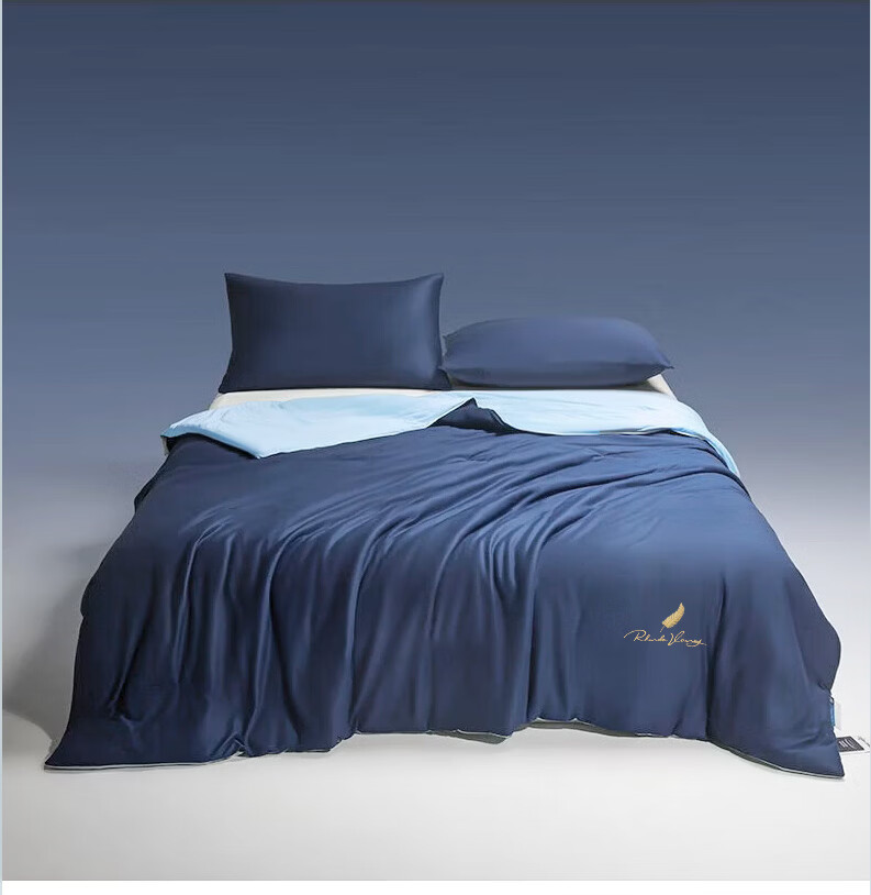 MUJI Class A Cooling Ice Silk Summer Quilt Breathable Thin Air-Conditioning Blanket Machine Washable 150x200cm 15