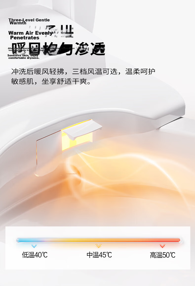 JOMOO Smart Toilet Seat Instant Heating Antibacterial Intelligent Cover with Drying and Heating Fully Automatic Bidet ZS021-S1 15