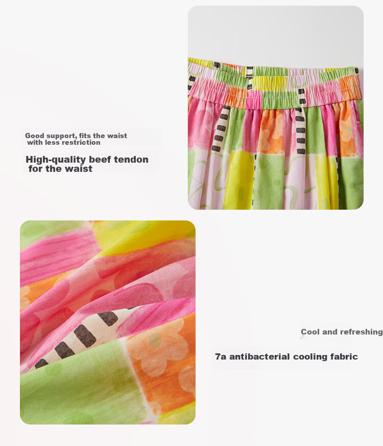CHANZUIGOU Girls Dopamine Set 2026 Summer New Stylish Kids Short Sleeve Pants Antibacterial Cooling Two-Piece Set 17