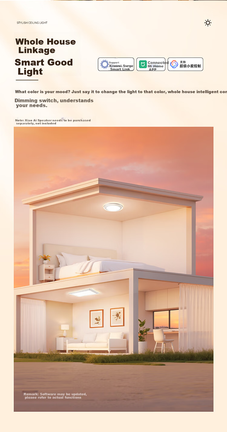 NVC Living Room Main Light Full Spectrum Eye Protection Ceiling Lamp High Brightness Smart LED Lighting for Living Room Baby-Friendly Zero Glare 14