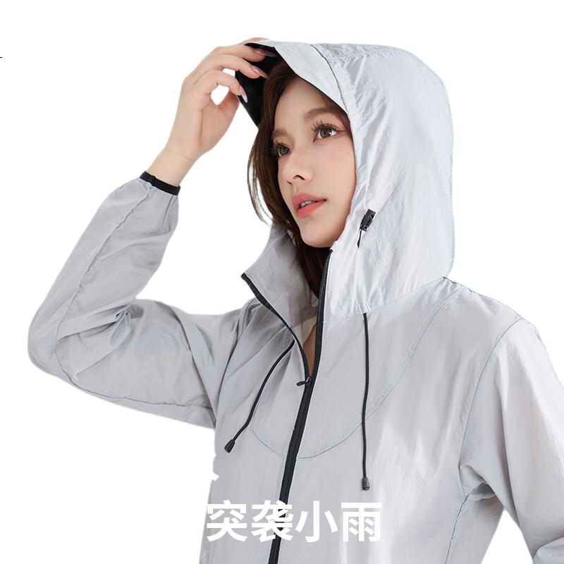 LangSha Women's Summer Ice Silk Cooling Sunscreen UV Protection Ultra-Light Breathable Quick-Dry Outdoor Cycling Skin Jacket