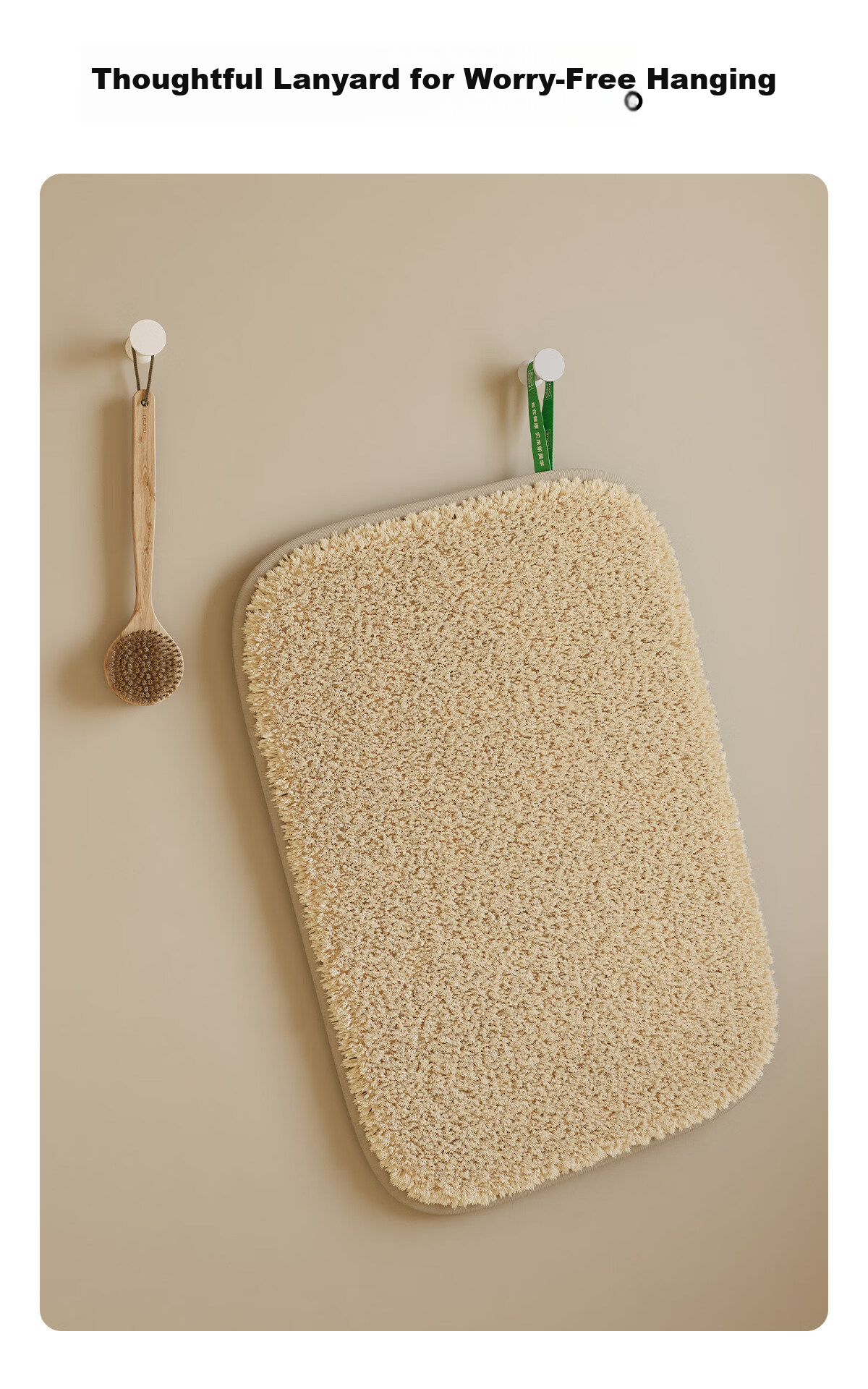 COMICOMI Xiaonaifu Flocked Bathroom Non-Slip Floor Mat Water-Absorbent Toilet Rug Antibacterial Anti-Slip 50*80cm 11