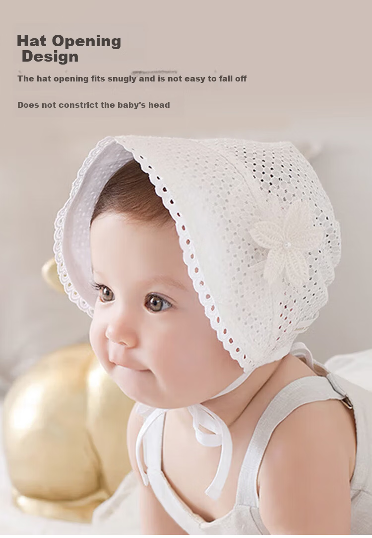 9i9 Baby Princess Style Summer Sun Protection Mesh Breathable Beach Hat for Girls F33 Pink 5