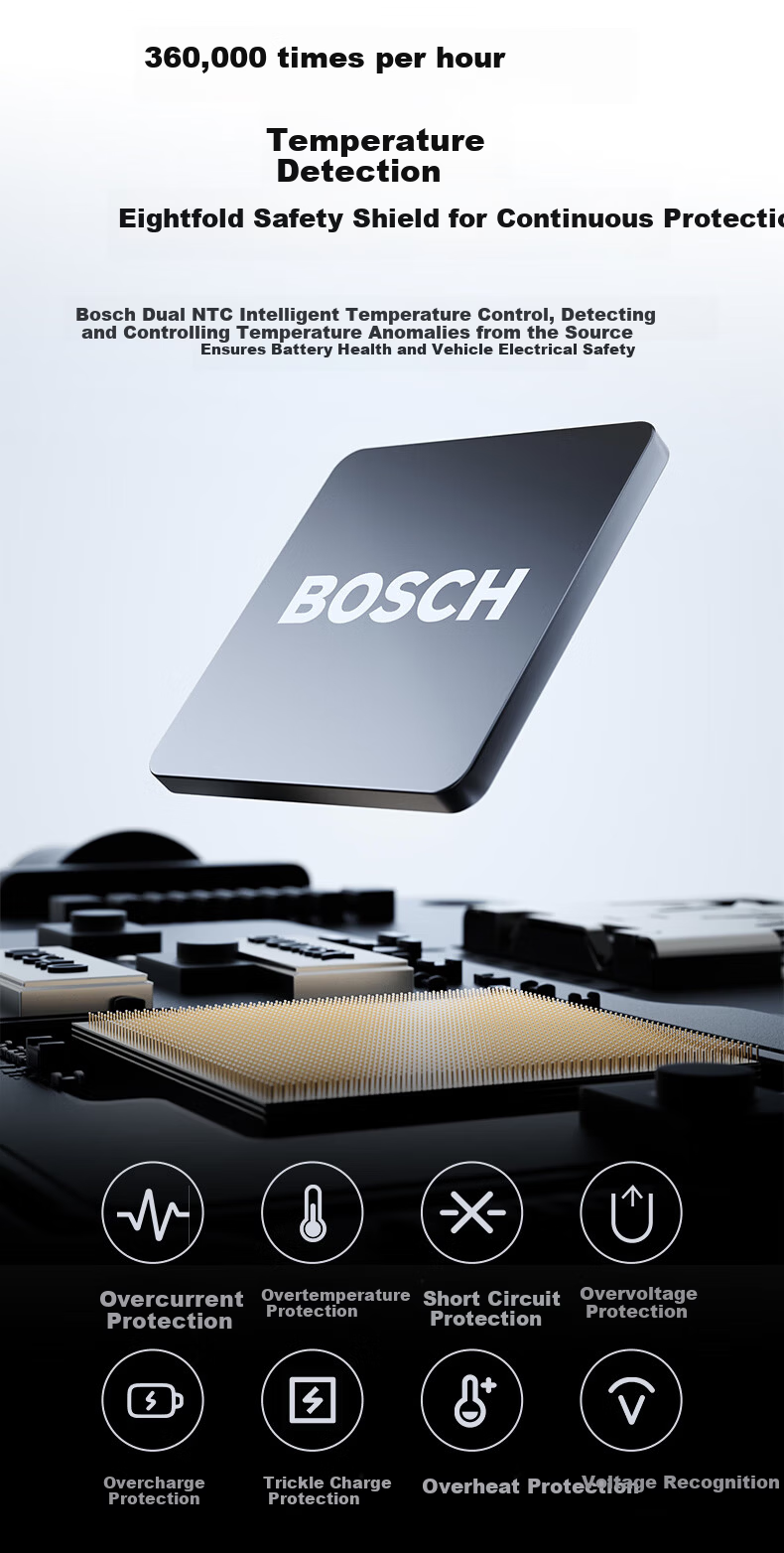 BOSCH SC580 Car Charger Super Fast Charging Cigarette Lighter Adapter Triple USB Car Charger Super Fast Car Charging Head 15