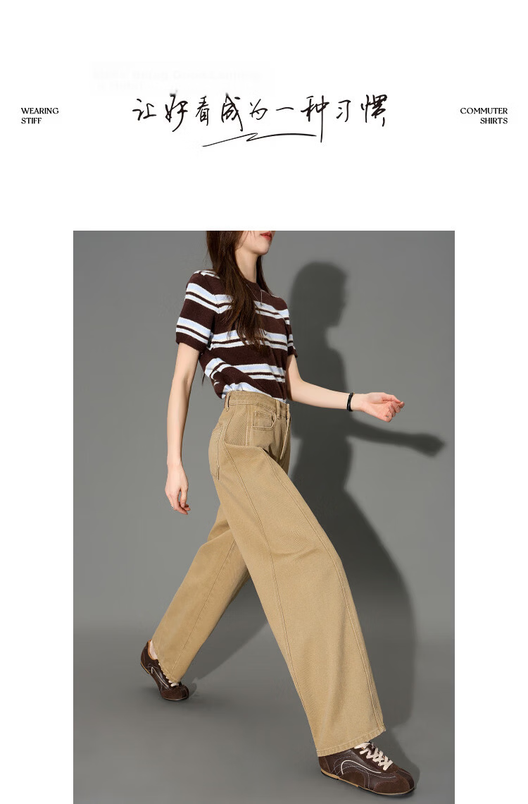 Demana Fresh Cotton Summer Curved Blade Cropped High-Waist Slimming Wide-Leg Harem Jeans for Women Premium Feel 9