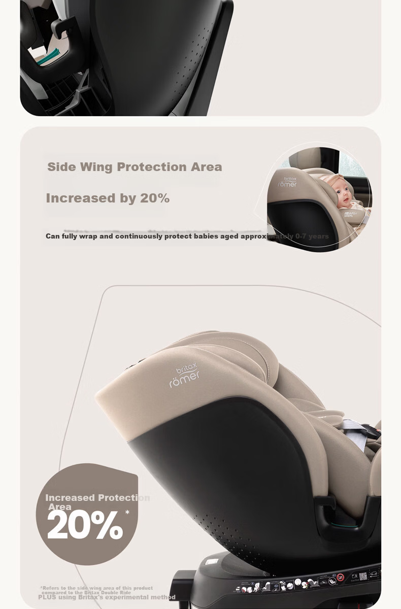 BRITAX New National Standard Growth Knight Air Child Safety Seat 0-7 Years Car Baby Seat i-Size Ventilated Mist Pink 11