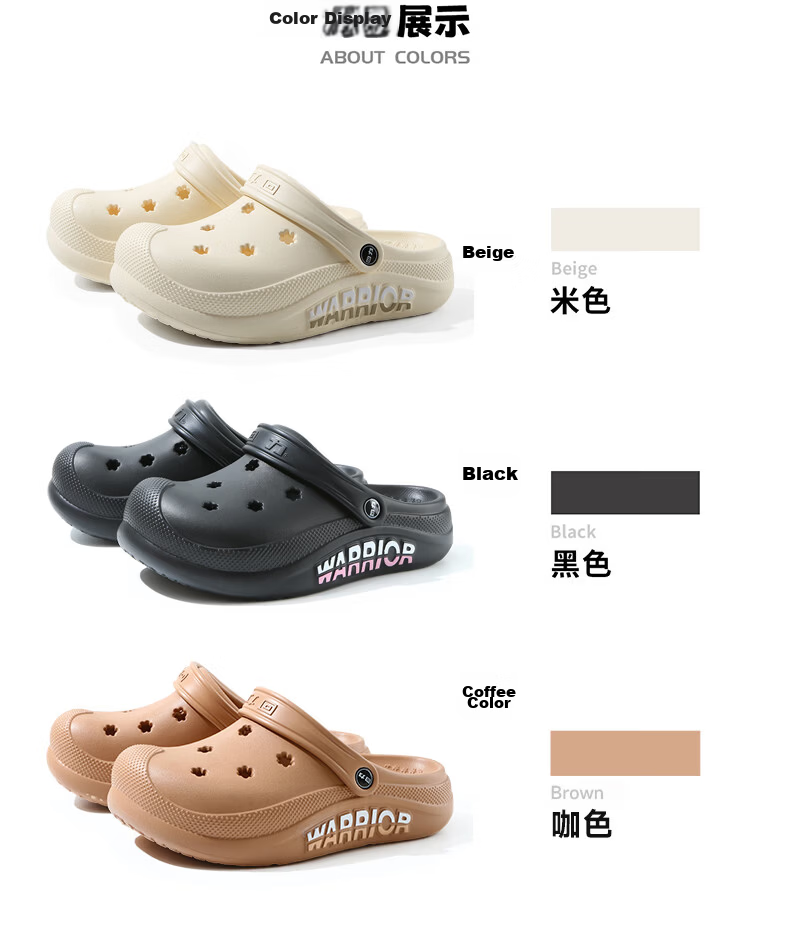 Warrior Official Women's Hollow Shoes 2026 Summer New Outdoor Creek Shoes Black Size 37 14