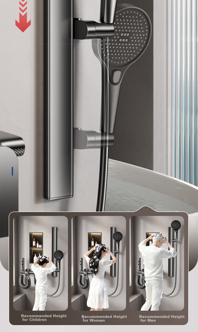 IVORPO [Germany] Shower Set Complete Integrated Automatic Descaling Bathroom Hot and Cold Pressurized Shower Head 13