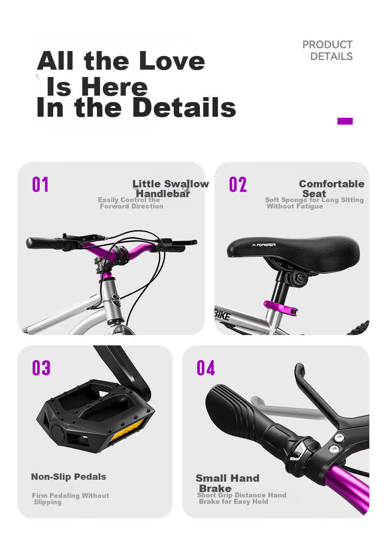 FOREVER Aluminum Alloy Children's Bicycle 6-12 Years Boys and Girls Student Bike Ultra-Light Gear Mountain Bike 20 Inch 27