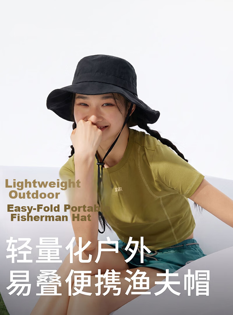 MMOPTOP Quick-Dry Sun Protection Fisherman Hat Women Simple Bucket Hat Wide Brim Breathable Lightweight Foldable Sunshade Hat Men 6