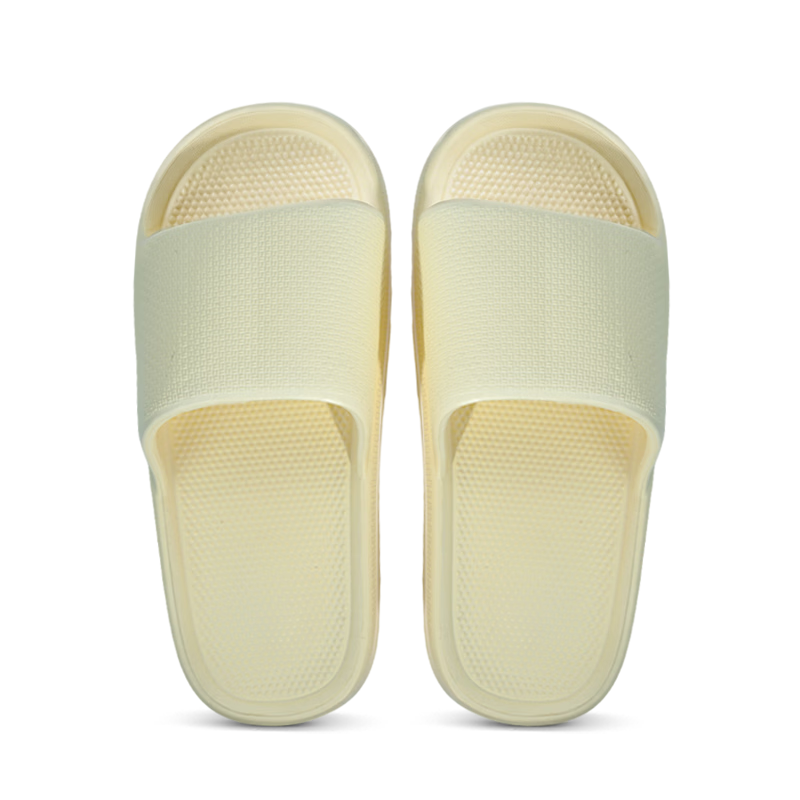 Limi Women's Bathroom Non-Slip Thick Sole Couple Home Slippers Breathable Yellow