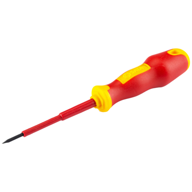 Shida T Series Double-Color Handle Flathead Insulated Screwdriver, 5.5x125MM, 61324