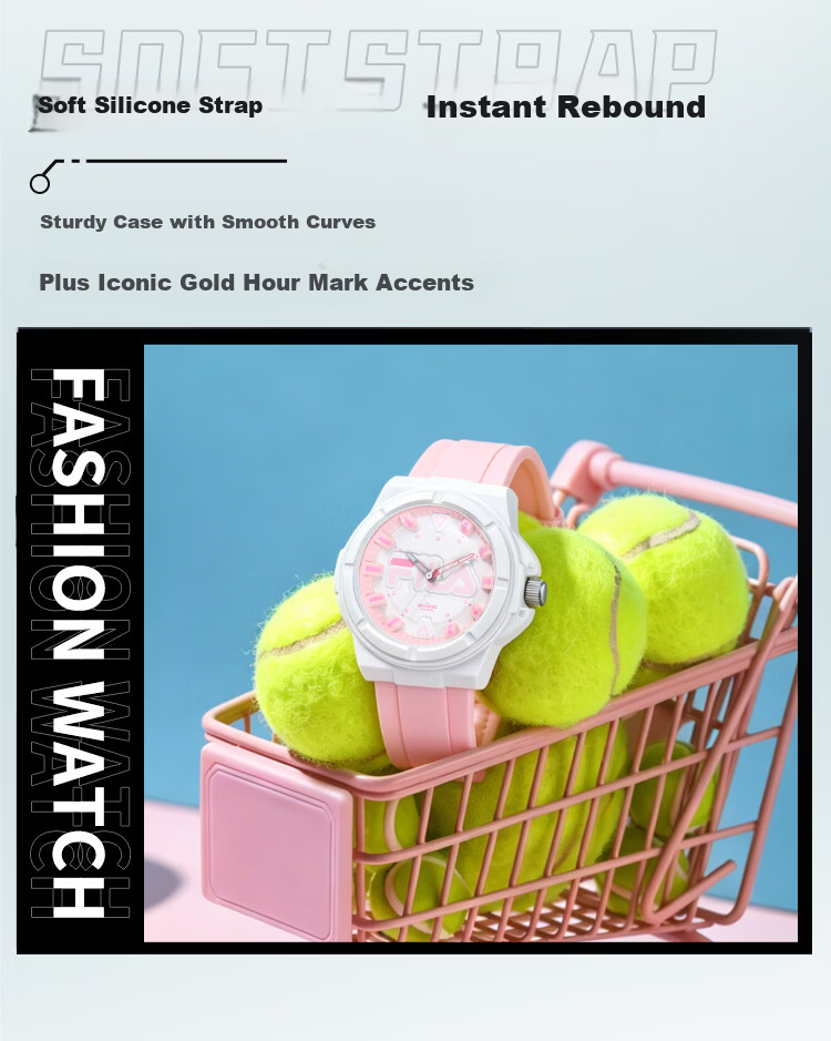 FILA Trendy Fashion Student Watch for High School and Middle School Boys and Girls Children's Sports Quartz Watch 6855-004 6