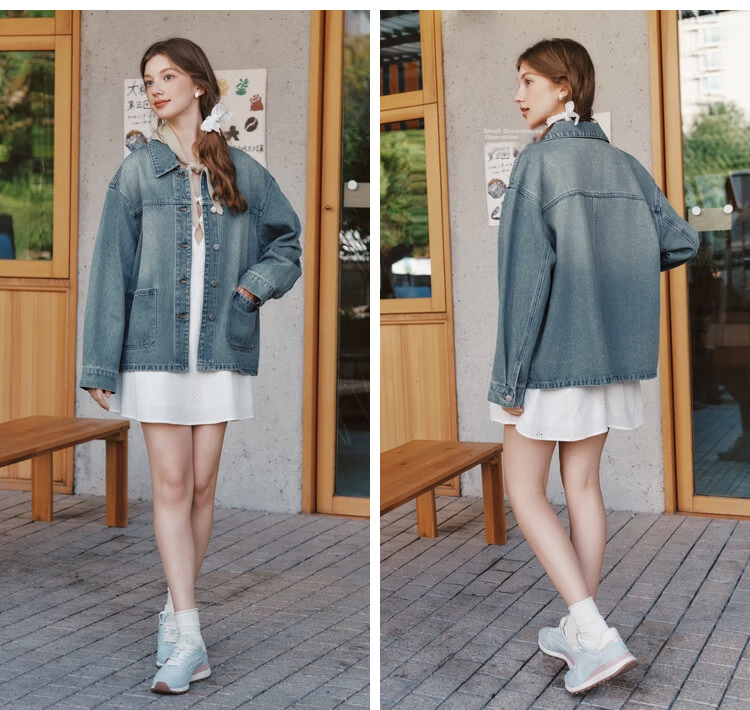 Semir Women's Denim Jacket Short Retro Fashion Boxy Jacket 2026 Spring Commuter 109126108005 52