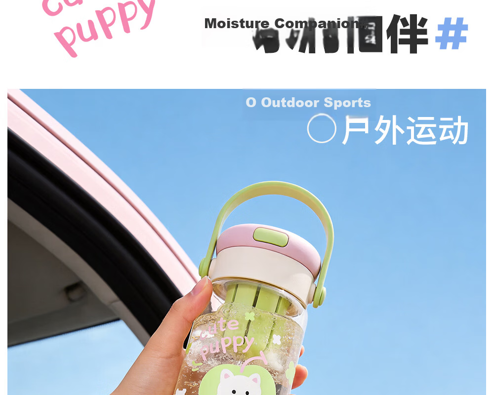 Fuguang PPSU Straw Water Bottle High-Value Student Girls Large Capacity Summer Sports Portable Plastic Cup 27