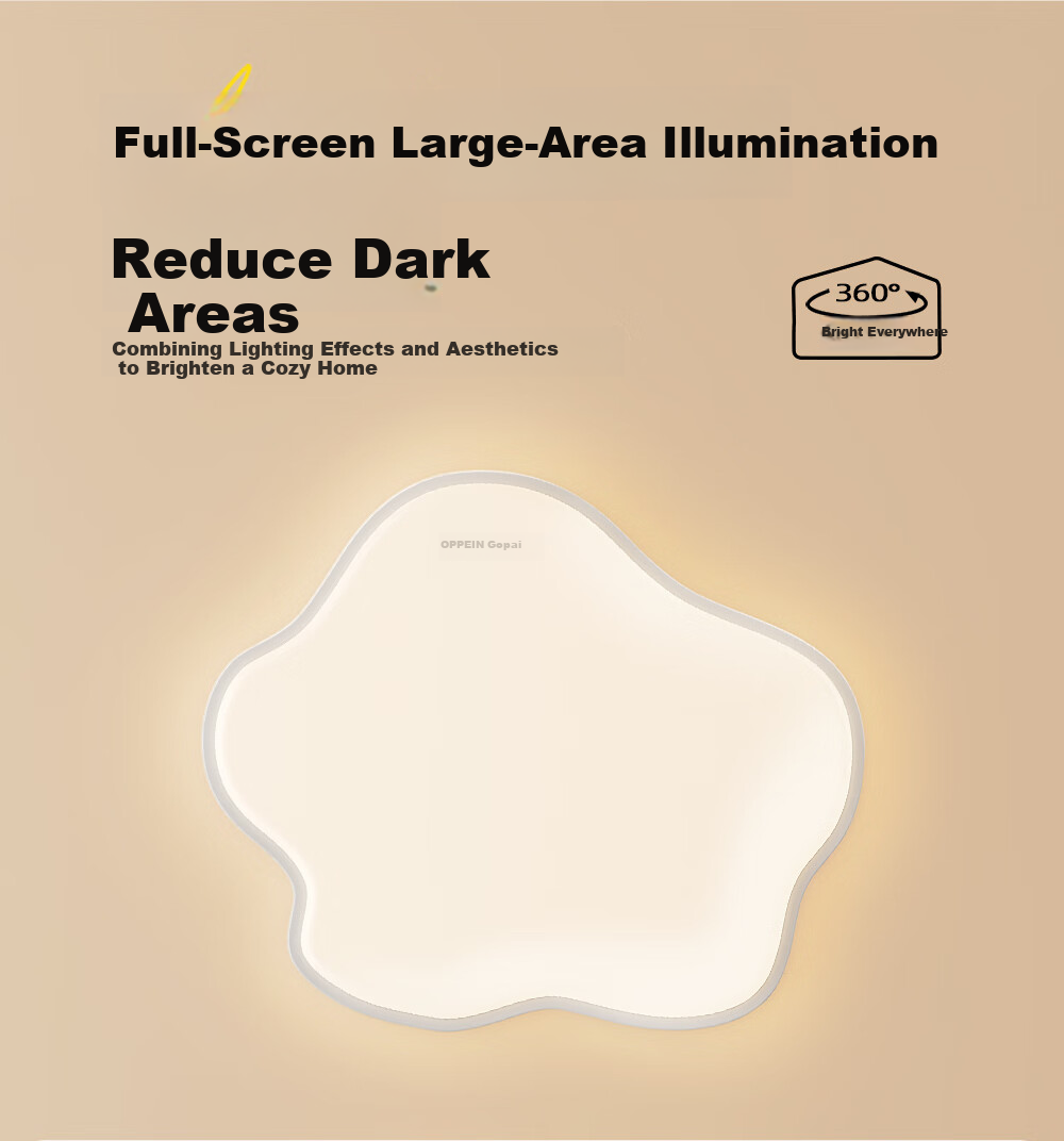 Oppein Eye-Care Bedroom Ceiling Light Cream Style 2026 New Full Spectrum Room Bedroom Lamp Creative Zhongshan Lighting 10