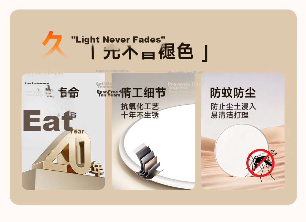 Kuka LED Ultra-thin Eye-protection Ceiling Light with Philips Chip, Smart Lighting for Living Room and Bedroom, 40cm Round [Installation Included] 11