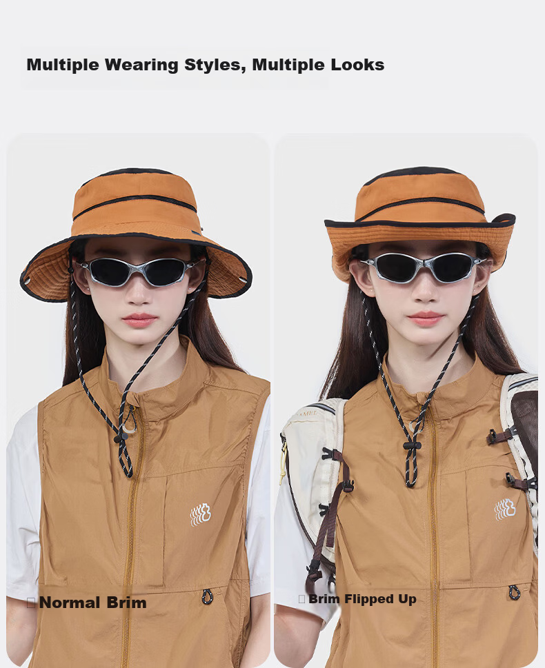 MISSION UV Sun Protection Hat for Women Summer Outdoor Hiking Sunshade Fisherman Hat Face Cover UV Protection Cap 2