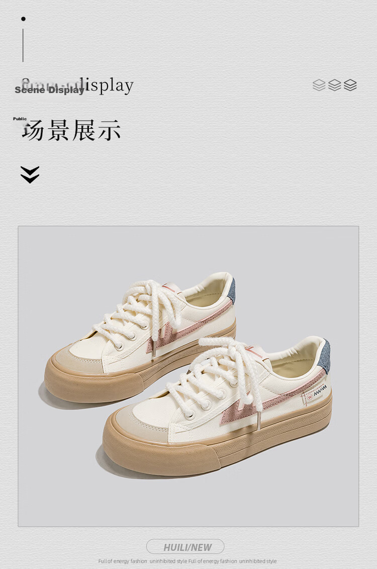 Warrior Canvas Shoes Women 2026 Spring New Fashion Thick Sole Versatile White Sneakers Ladies Skate Shoes 581 Pink 37 12