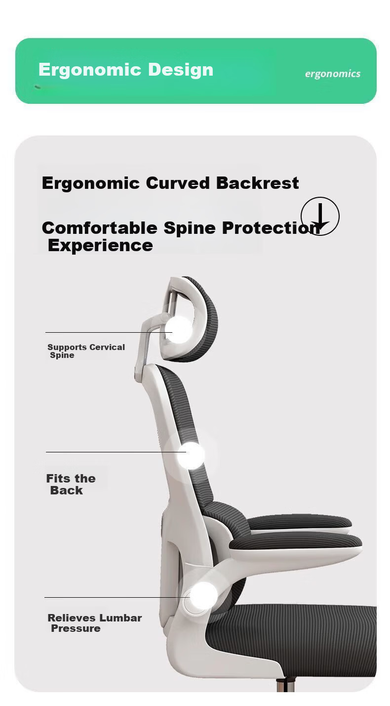 SGMW Ergonomic Chair Home Computer Chair Comfortable Long Sitting Student Study Chair Dormitory Gaming Office Chair with Backrest 4