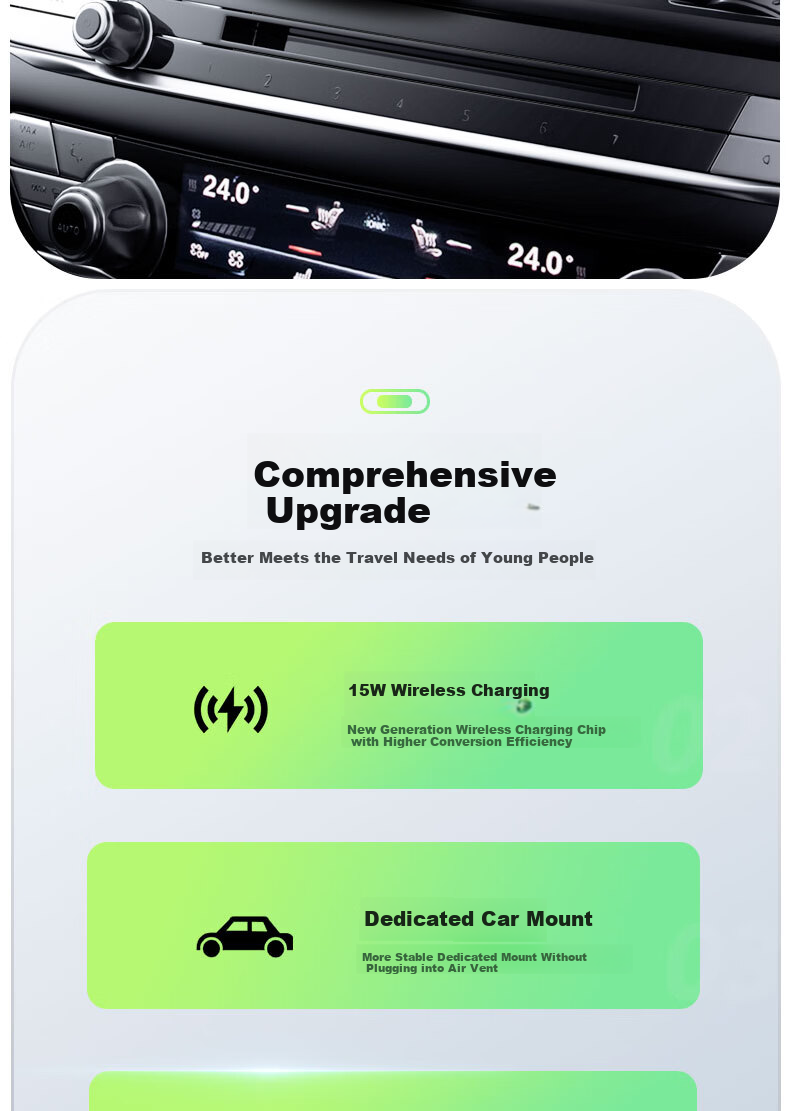 Newsmy Audi A4L/Q5L Car Wireless Charging Phone Holder 4