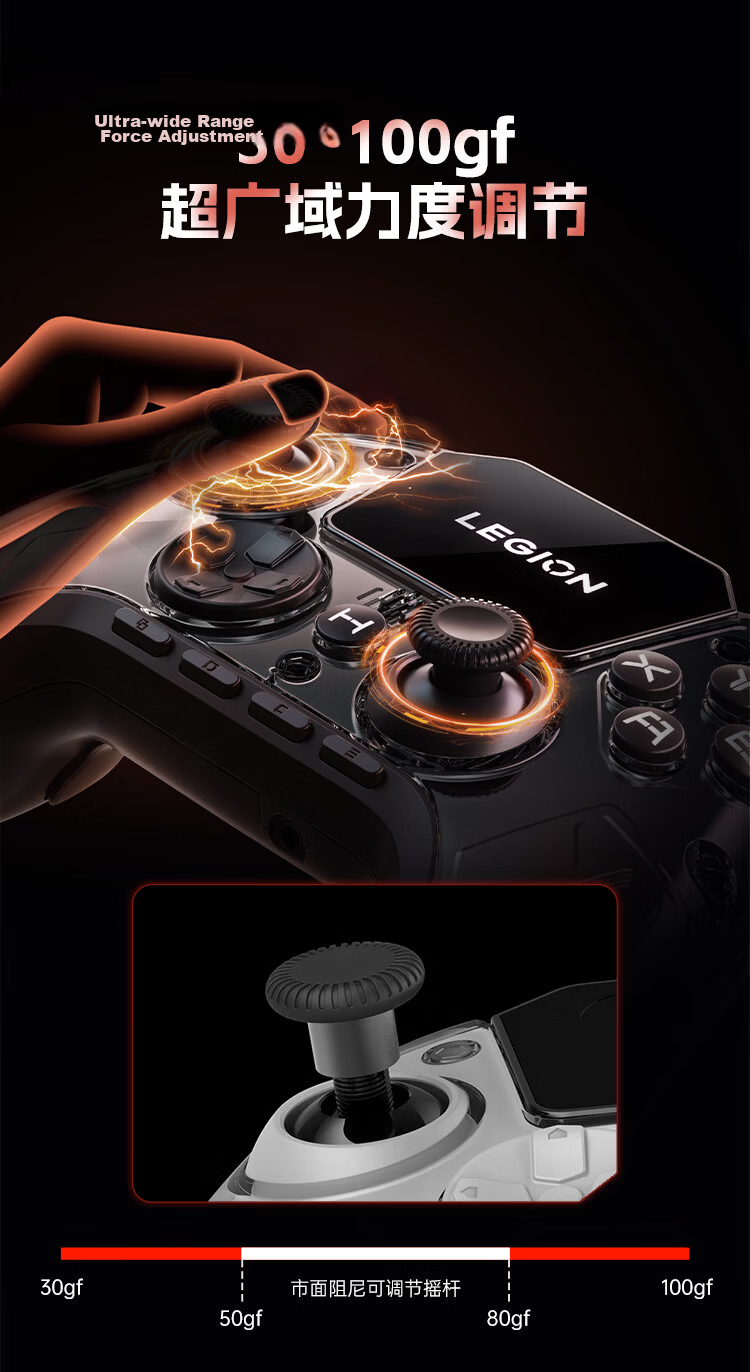 Lenovo Legion Y7 Pro Smart Wireless Gaming Controller for Xbox Hall Switch PC Mobile TV Steam Bluetooth Black 6
