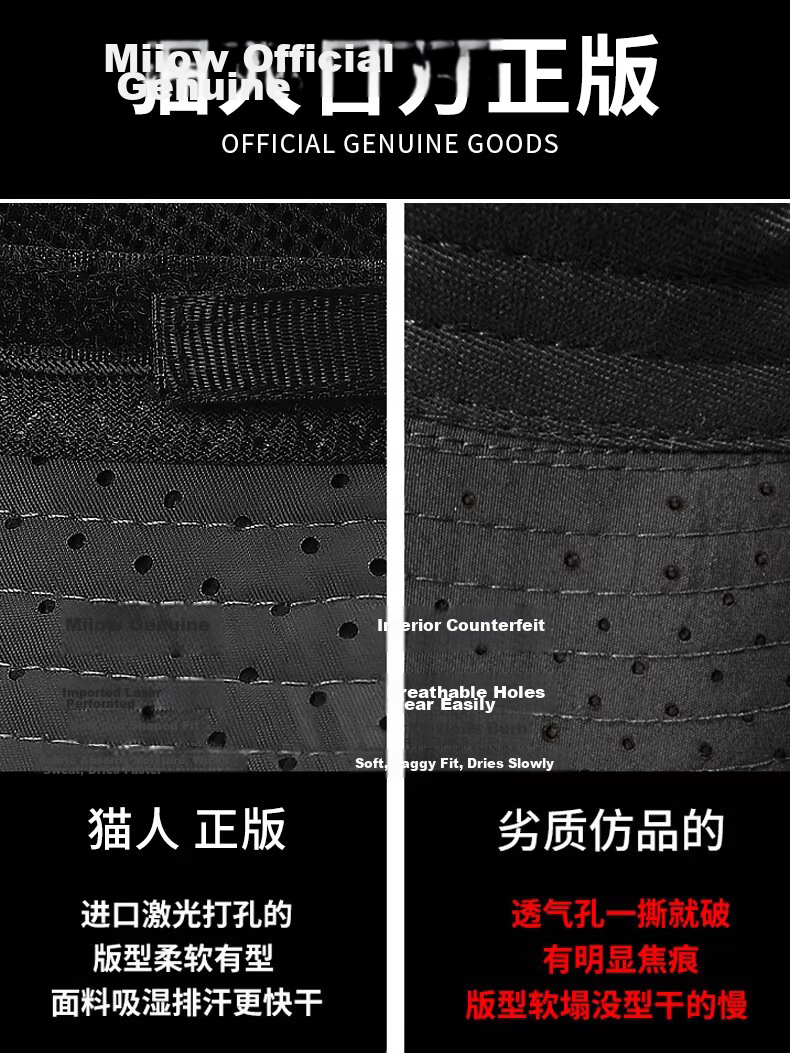 Miiow Men's Summer Breathable Mesh Large Head Circumference Bucket Hat Sunshade Wide Brim Face Slimming Sun Hat 4