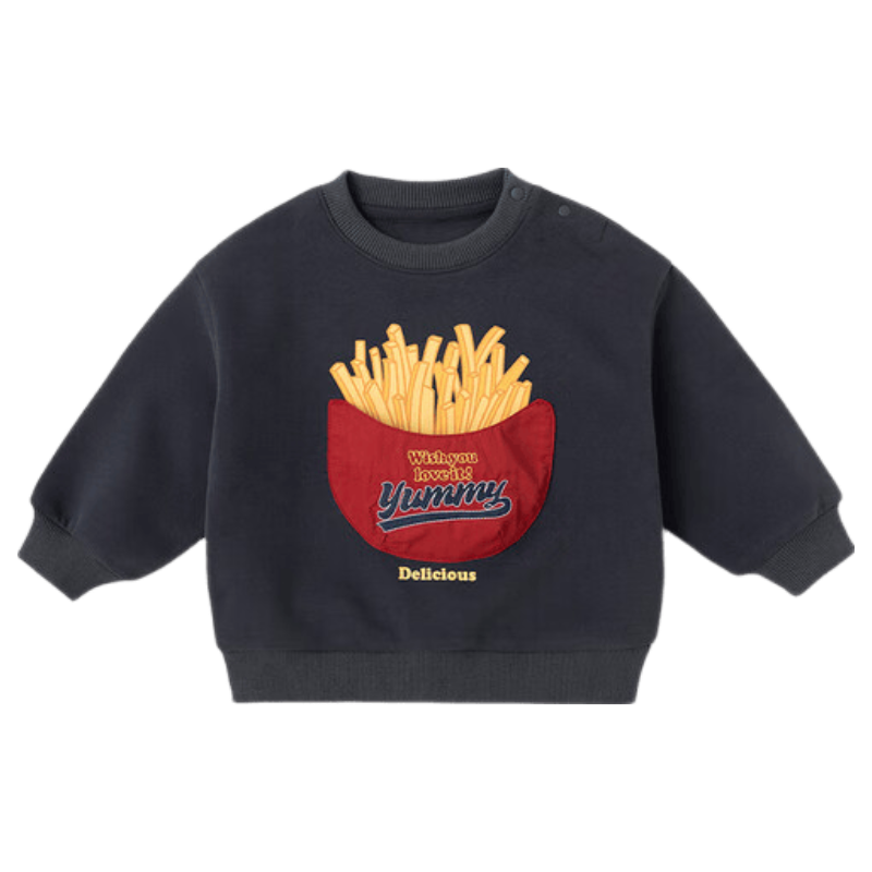 Dudu Kids Cartoon Hoodie Spring Baby American Vintage Top Boys Girls Fashion Printed Shirt Red 90