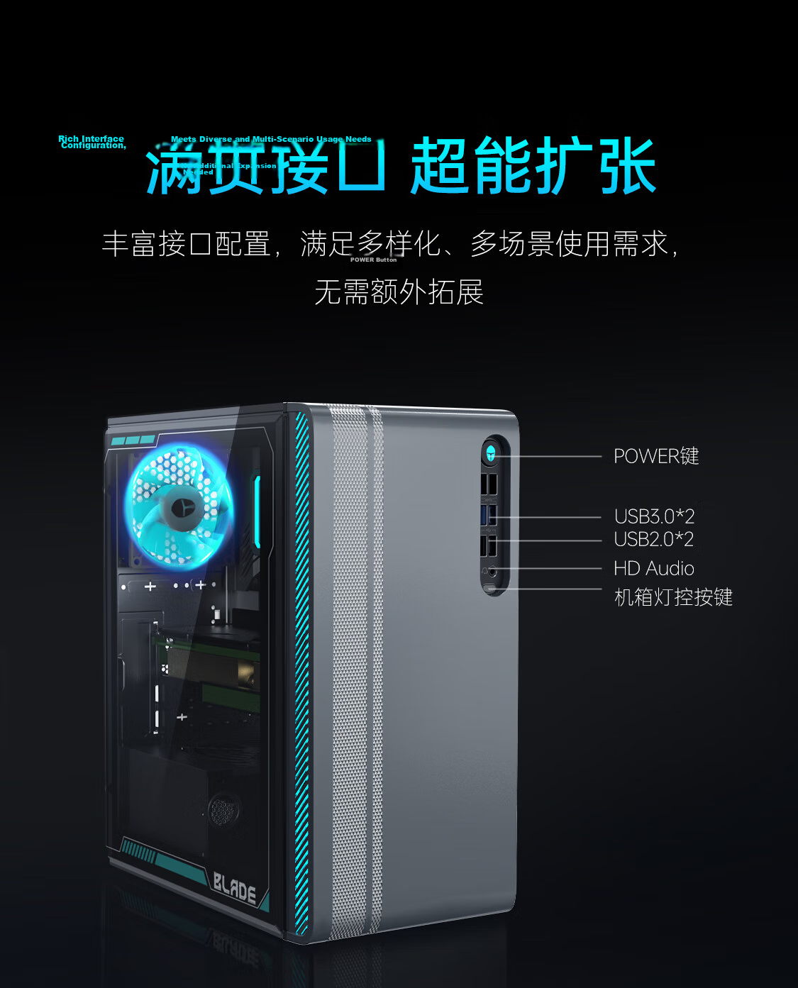 ThundeRobot Black Knight Hunter Blade Designer High-Performance Gaming Office Commercial Desktop Computer E-Sports PC (I5-14400F, 16GB RAM, D5 SSD, RTX5060Ti) 30