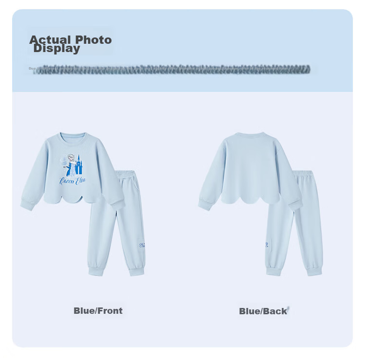 Disney Kids Sweatshirt and Sweatpants Set Girls Spring Autumn 2026 New Stylish Big Kids Top and Pants Two-Piece Set 7