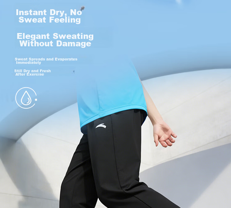 Anta Kids Pants Boys Girls Big Kids 2026 Summer Loose Breathable Quick-Dry Jogger Sports Trousers A72626706 30