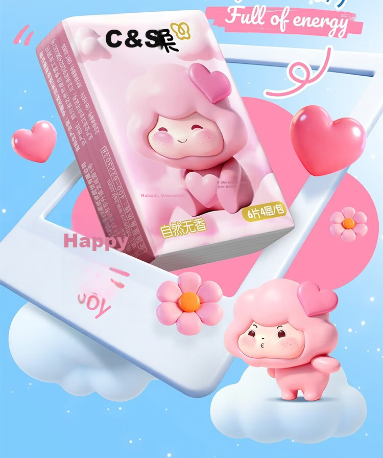C&S Handkerchief Tissues, Extra Thick 4-Ply 6 Sheets * 30 Packs, Ultra-Mini Portable, Water-Resistant, Premium Yunnan Camellia Fragrance 8