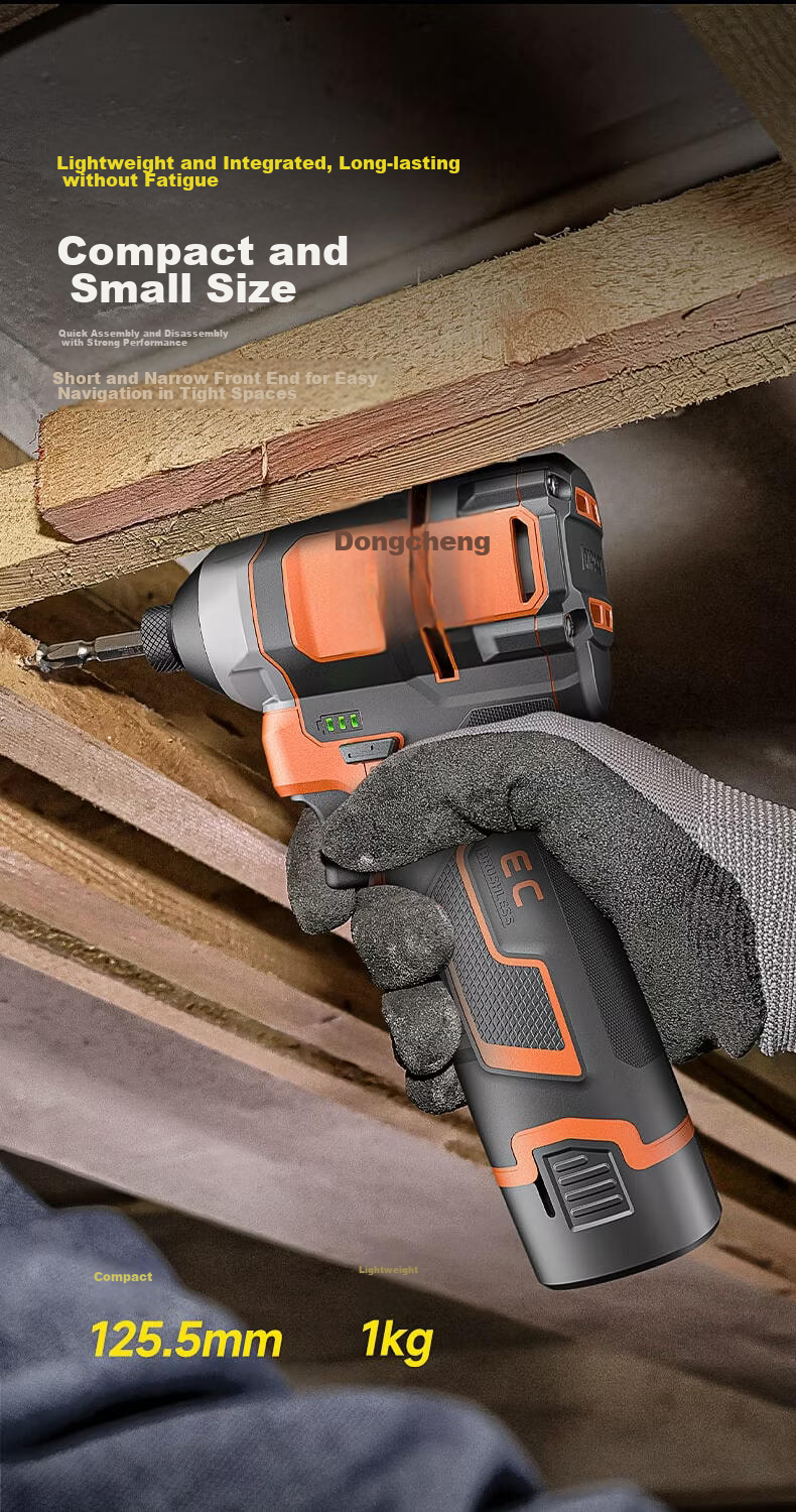 Dongcheng 16V Cordless Brushless Impact Electric Screwdriver Drill DPL16V-160S 12