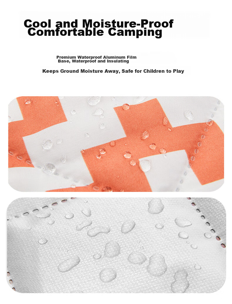 KingCamp Outdoor Picnic Mat Camping Mat Lawn Moisture-Proof Mat Tent Sleeping Mat Ultrasonic Cartoon Floor Mat Machine Washable KP2501 5