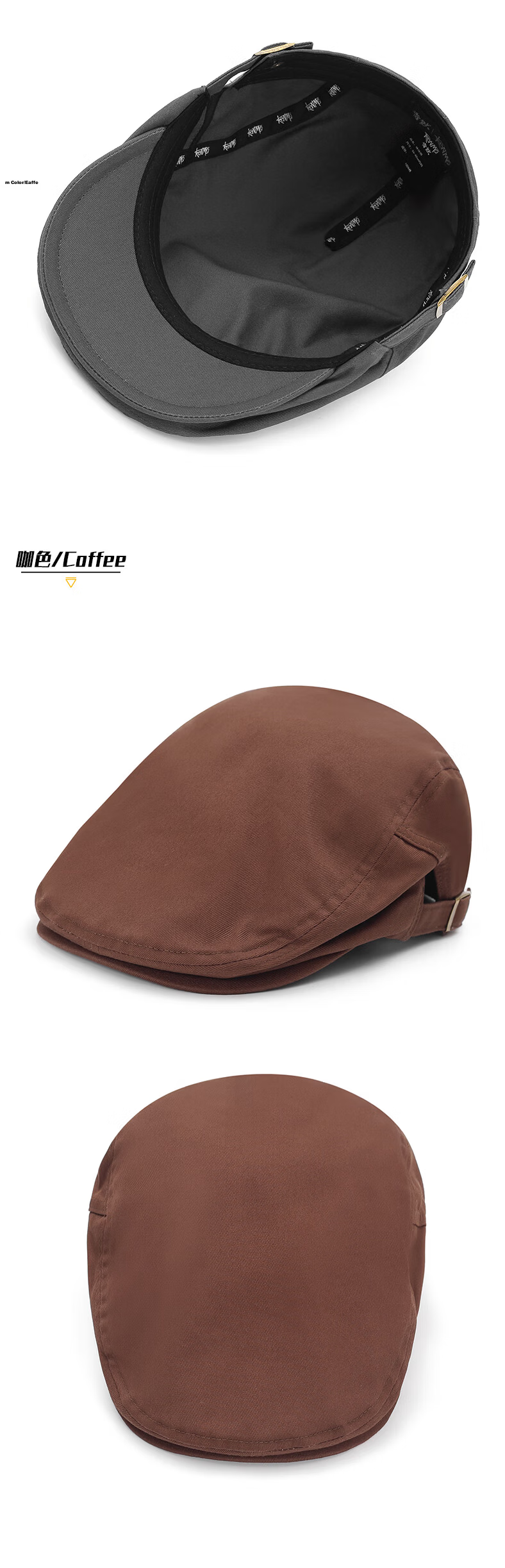 Kenmore Retro Beret Reversible Painter Cap Unisex Duckbill Hat Black One Size 9
