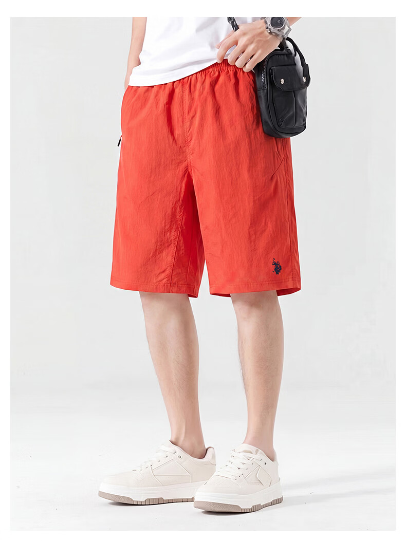 U.S. POLO ASSN. Shorts, Paul Summer Men's Casual Quick-Dry Five-Point Pants, Student Sports Pants, Father's Day Gift 32