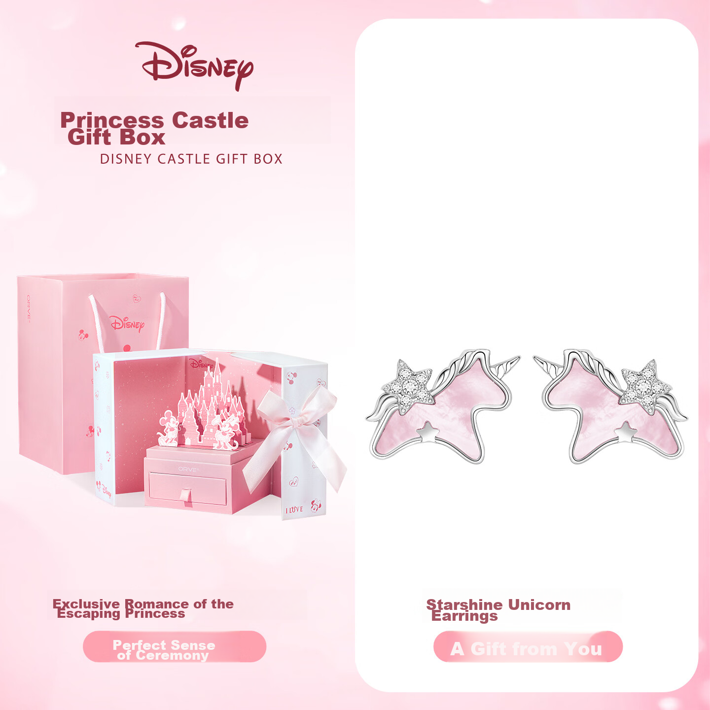 Disney Unicorn Lucky Money Earrings 2026 New Luxury Women's Ear Accessories Birthday Gift for Girlfriend and Best Friend