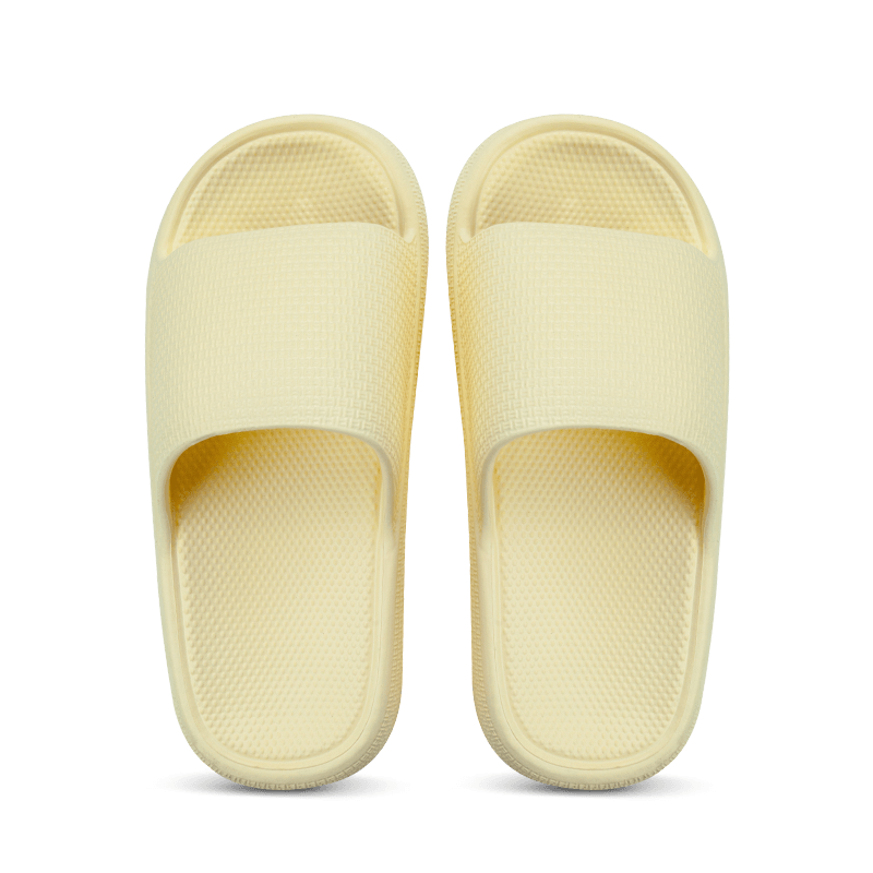 Limi Women's Bathroom Non-Slip Slippers Thick Sole Couple Home Summer Slippers Odorless Wearable Yellow