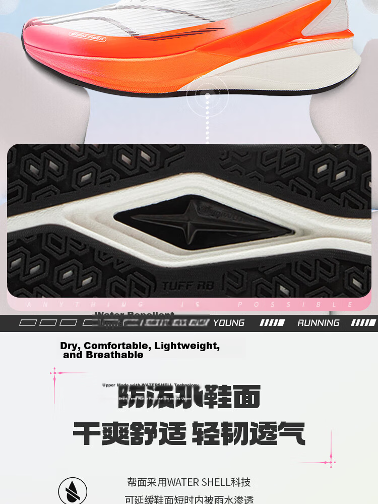 LI-NING Kids Running Shoes Chitu 8 Pro Lightweight Rebound Boys Sports Shoes Comfortable Breathable Shock Absorption 5