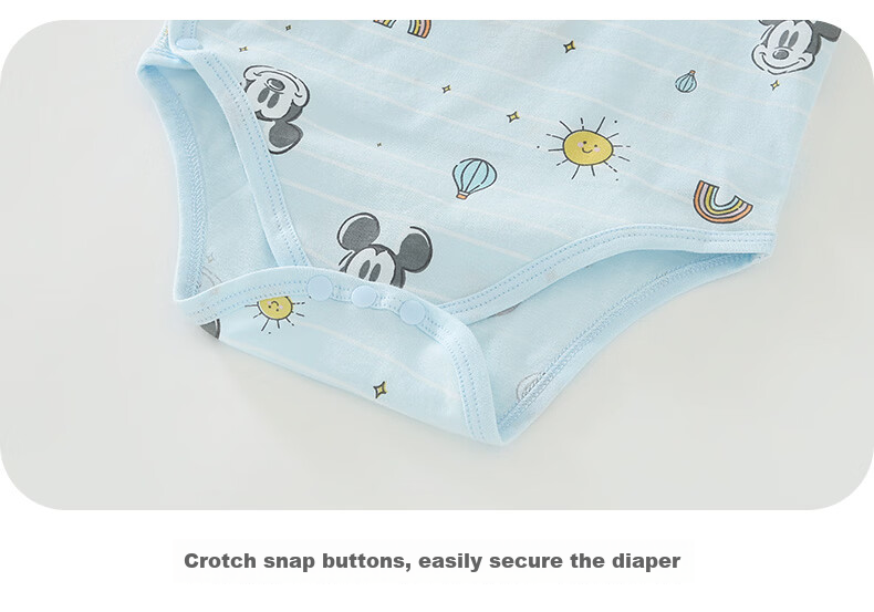 Disney Baby Summer Thin Bodysuit Newborn Short Sleeve Cotton Romper Unisex Infant Crawling Suit 16