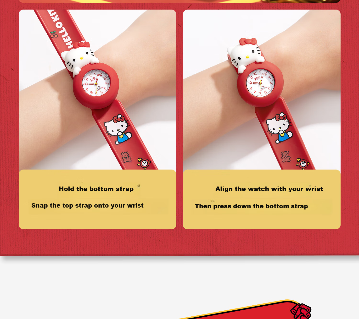 ZGO Sanrio Children's Watch for Ages 3-6, Kids' Day Gift, Girls' Kindergarten Baby Toy Digital Watch 307 10
