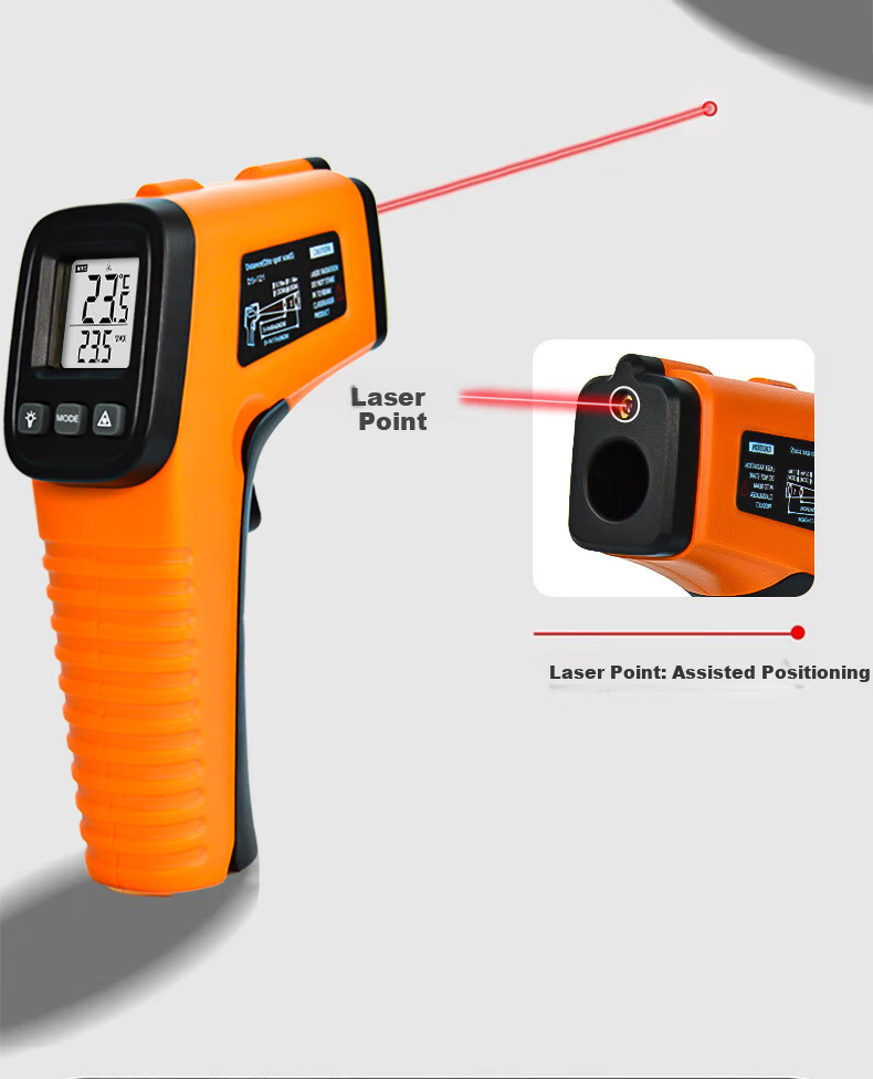 Pading Infrared Thermometer Industrial High-Precision Temperature Gun for Water, Oil, and Kitchen Baking Temperature Measurement 6