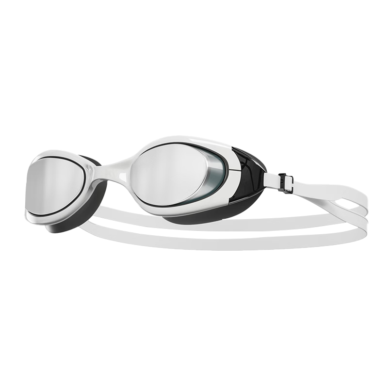 BALNEAIRE High-End Swimming Goggles with Anti-Fog And Anti-Glare Lenses for Professional Training And Swimming Pools, White And Black Color