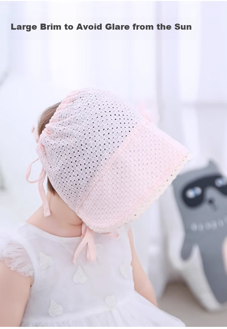 9i9 Baby Princess Style Summer Sun Protection Mesh Breathable Beach Hat for Girls F33 Pink 6