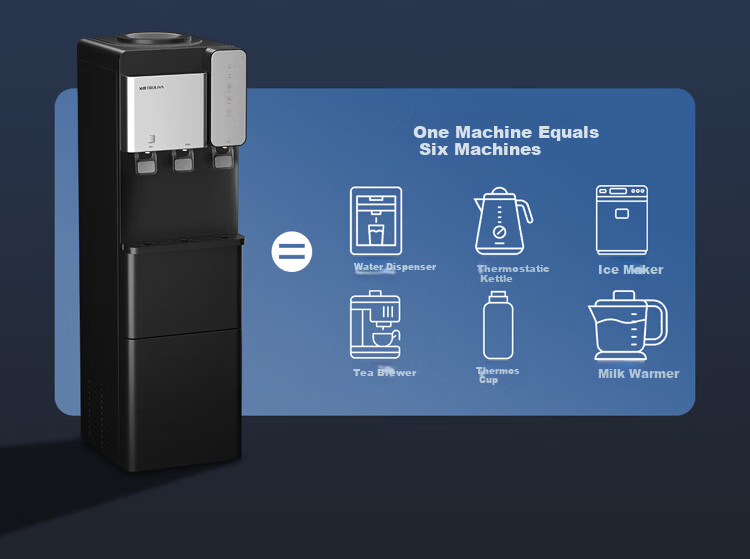 TRULIVA Large Ice Cube Tea Bar Machine 2026 New Home Smart Hot and Cold Barrel Water Boiler Integrated Vertical Water Dispenser Fully Automatic Tea Bar Machine for Living Room and Office 3