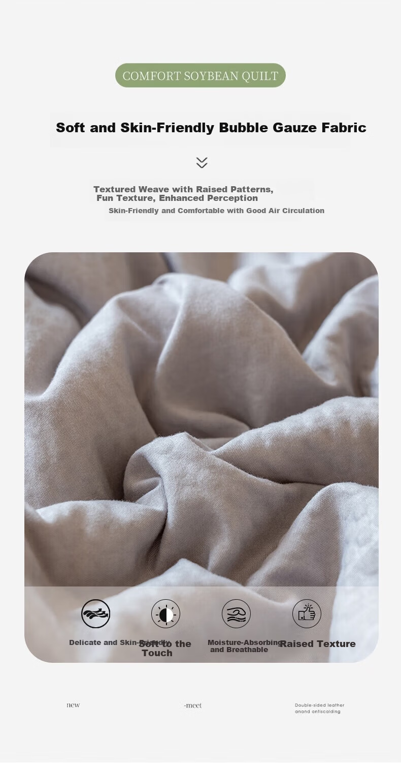 Yalu Class A Soy Fiber Quilt Air Conditioning Quilt Thin Comfort Breathable Quilt Core Gray 2x2.3m 3