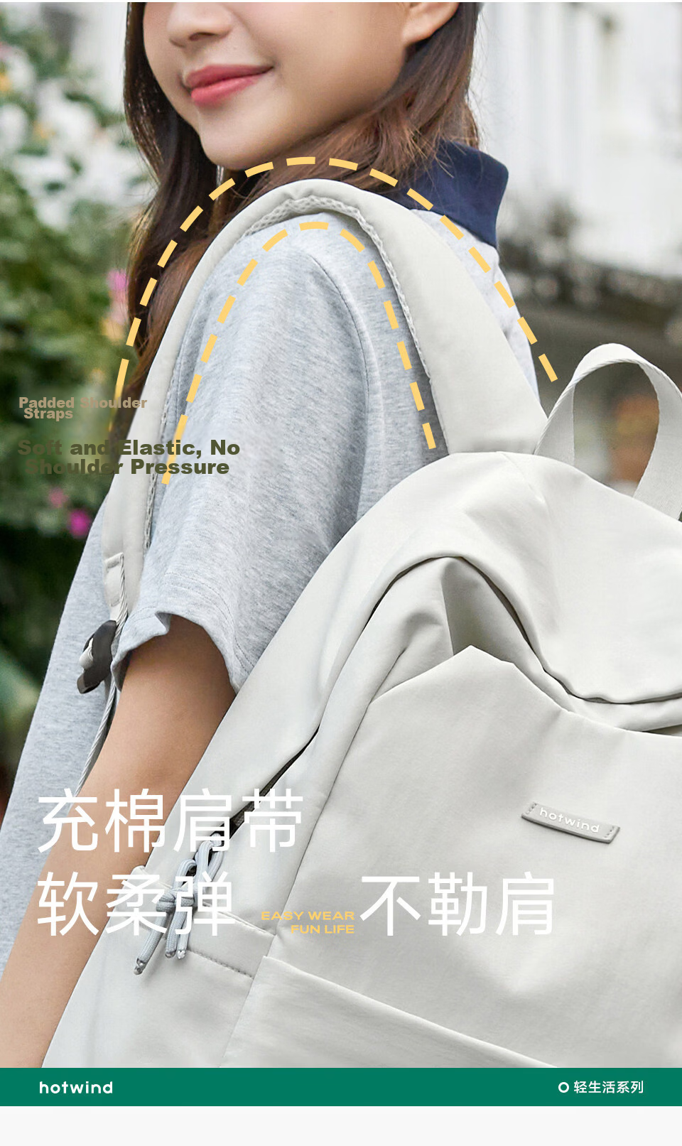 Hotwind Backpack School Bag Lightweight Travel Business Casual Luxury Laptop Bag for High School and College Students 12