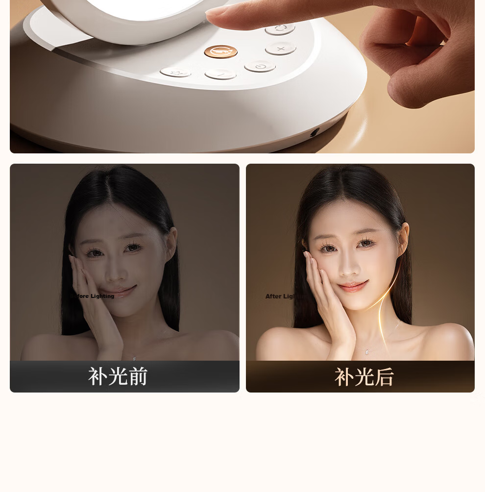 Meiyibo Live Streaming Fill Light Professional Studio Panoramic Moonlight Beauty Full Spectrum Soft Light Phone Photography Desktop Neck Light Indoor 15